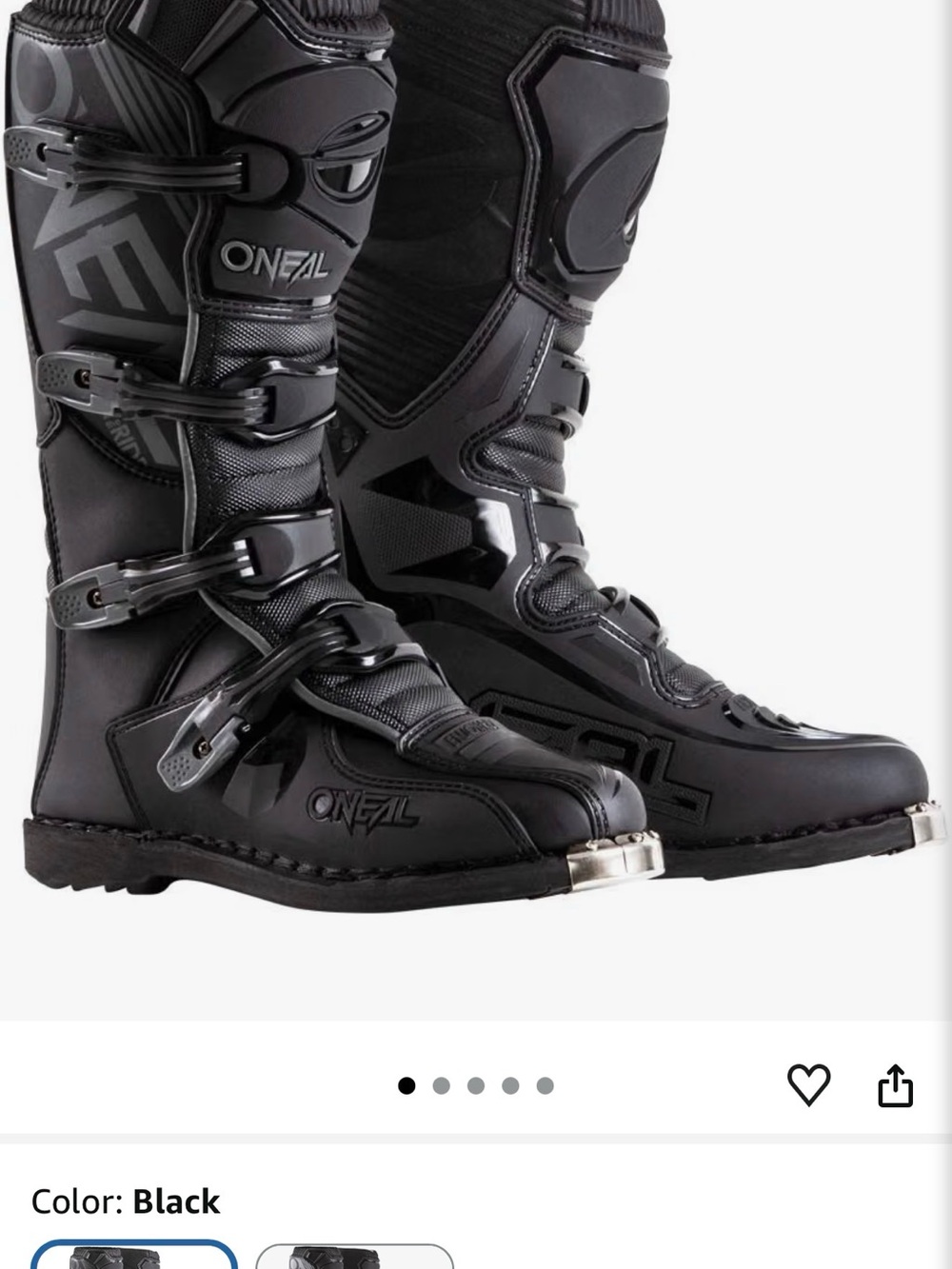O'Neal Men's Black MX Motocross Boots - Protective Off-Road Riding